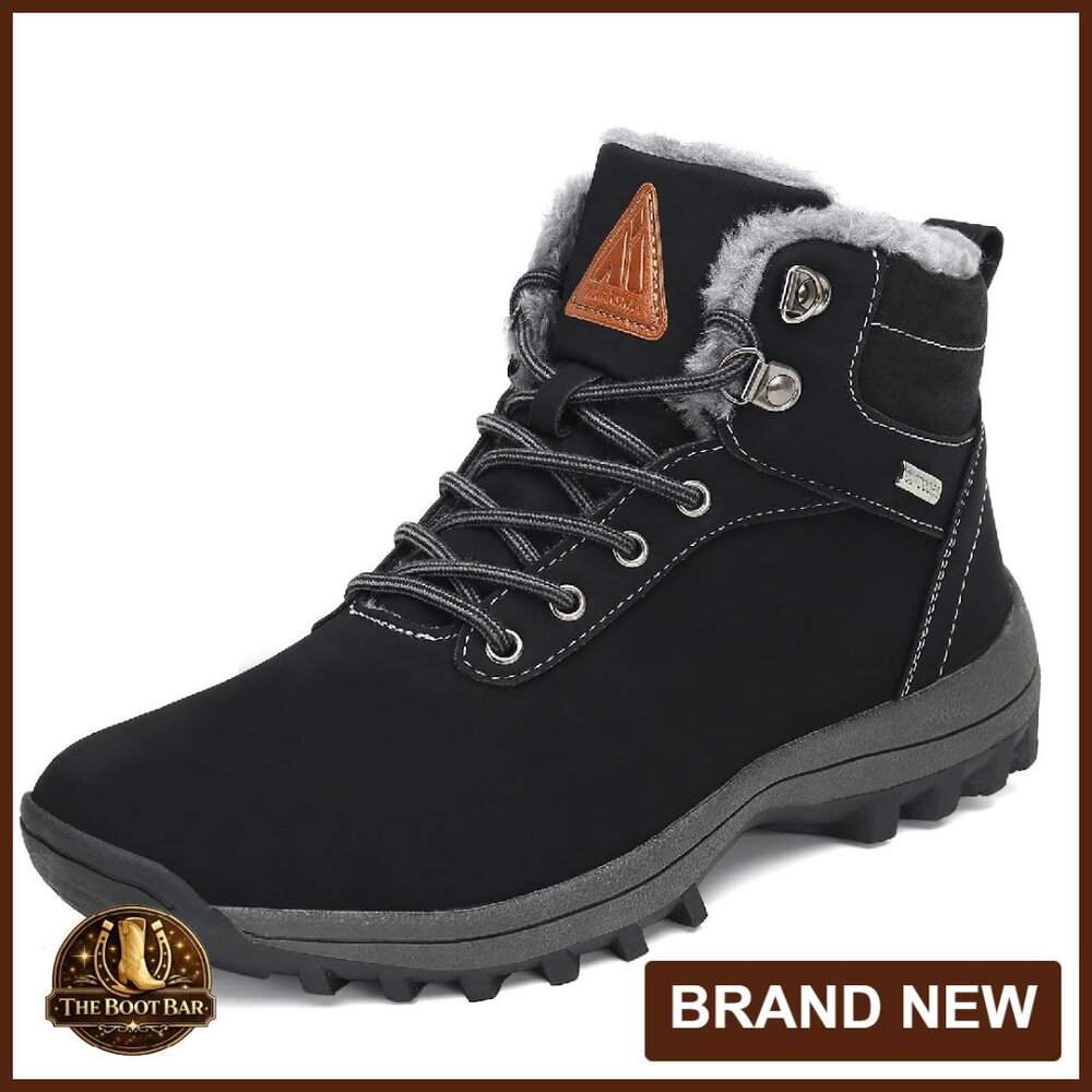 Waterproof Winter Snow Boots Women's Size 8.5 Warm Fur Lining Anti-Slip